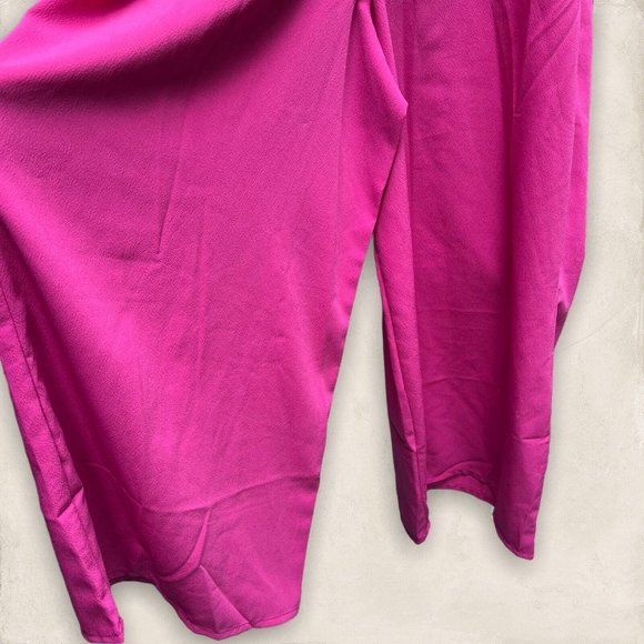 NWT ASOS Design Magenta Tea Jumpsuit With Kimono Sleeve And Button Detail Size 4 - Picture 7 of 12